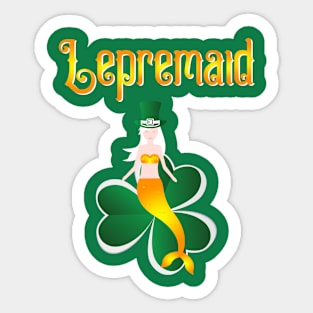 State Patty's Day Mermaid - Irish Girl Gift Lepremaid Sticker